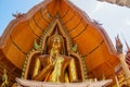 Tiger cave temple, wat tham sua, big buddha image, stupa, pagoda by mountain, Thailand Royalty Free Stock Photo