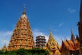 Tiger cave temple, wat tham sua, big buddha image, stupa, pagoda by mountain, Thailand Royalty Free Stock Photo