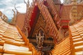 Tiger cave temple, wat tham sua, big buddha image, stupa, pagoda by mountain, Thailand Royalty Free Stock Photo