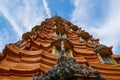 Tiger cave temple, wat tham sua, big buddha image, stupa, pagoda by mountain, Thailand Royalty Free Stock Photo