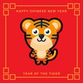 Tiger celebrating chinese new year