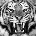 Tiger close-up of face, in natural habitat Royalty Free Stock Photo