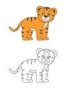 Tiger for coloring book