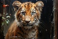 Tiger Cub Portrait. Generative AI