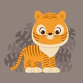 Tiger cub vector illustration