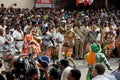 Tiger dance procession Royalty Free Stock Photo