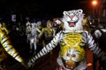 Tiger dance procession Royalty Free Stock Photo