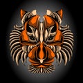 Iron tiger head