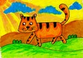 Tiger Drawing Crayon Picture Drawing