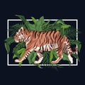 Tiger drawing in the jungle