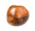 Tiger-eye gem stone isolated on white Royalty Free Stock Photo