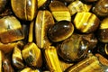 tiger eye mineral texture Royalty Free Stock Photo