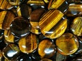 tiger eye mineral texture Royalty Free Stock Photo