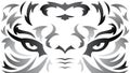 Tiger Eyes Abstract Beast Tatto style tribal vector illustration.