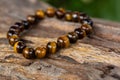 Tiger Eyes Stone Bracelet Royalty Free Stock Photo