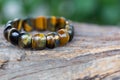 Tiger Eyes Stone Bracelet Royalty Free Stock Photo