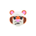 Tiger Face with Head-Bandage flat icon