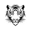 Black tiger head logo design eps