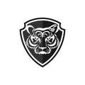 Tiger shield logo design template ,Lion head logo ,Element for the brand identity ,Vector illustration Royalty Free Stock Photo