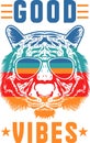 tiger face print vector art