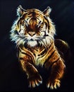 Tiger Fractal beautiful color ornaments background