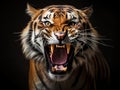 Ai Generated illustration Wildlife Concept of Tiger fury Royalty Free Stock Photo