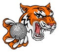 Tiger Golf Ball Player Animal Sports Mascot