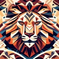 Tiger head. Abstract colorful vector illustration. Psychedelic background. AI generated Royalty Free Stock Photo