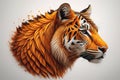 Tiger head with colorful background. ai generative Royalty Free Stock Photo