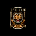 Tiger head emblem logo vector template