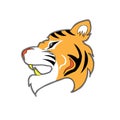 Tiger head icon detail color vector design Royalty Free Stock Photo