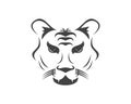 Tiger head icon logo vector illustration Royalty Free Stock Photo