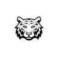 Tiger head logo black tattoo style