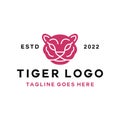 Tiger Head Logo vector design graphic emblem Royalty Free Stock Photo