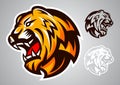 Tiger head logo vector emblem Royalty Free Stock Photo