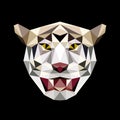 Tiger head low polygon vector