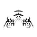 Tiger (head outline vector)