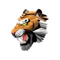 tiger head side lowpoly vector illustration design Royalty Free Stock Photo