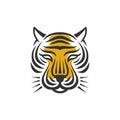 Tiger head vector image illustration isolated on white background. Fit for icon, logo, background using tiger theme Royalty Free Stock Photo