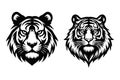 Tiger head vector Tracing illustration silhouette