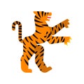Tiger Heraldic animal. Fantastic Beast. Monster for coat of arms