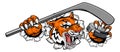 Tiger Ice Hockey Player Animal Sports Mascot