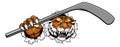 Tiger Ice Hockey Team Sports Cartoon Mascot