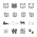 Tiger icon set