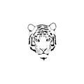 Tiger isolated outline vector