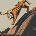 illustration of tiger cub the Leap of Faith generative ai