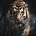 The tiger lets out an angry growl.Generative AI