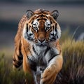 The tiger lets out an angry growl.Generative AI