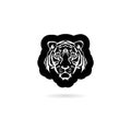 Tiger logo. Black white illustration of a tiger head Royalty Free Stock Photo