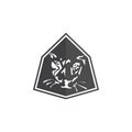 Tiger logo emblem template mascot symbol for business or shirt design. Vector Vintage Design Element Royalty Free Stock Photo